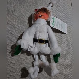 NWT Annalee Very Merry Christmas White Elf 9" #510420